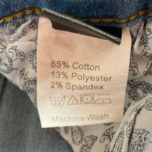 shein womens stonewash cat whiskers skinny jeans medium cuffed ankle med wash - Picture 9 of 9